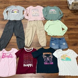 11 item SO Jumping Beans tops cargo pants jean shorts size 10/12